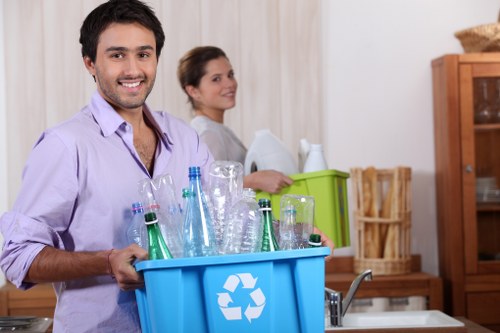 Community members participating in a waste clean-up event