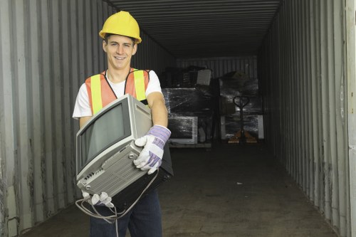 Various types of demolition waste materials